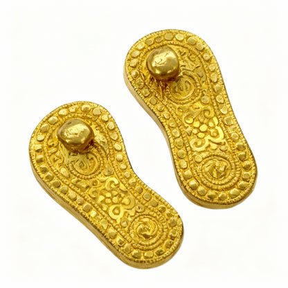 Sacred Sai Baba Charan Paduka Premium Bronze Finish
