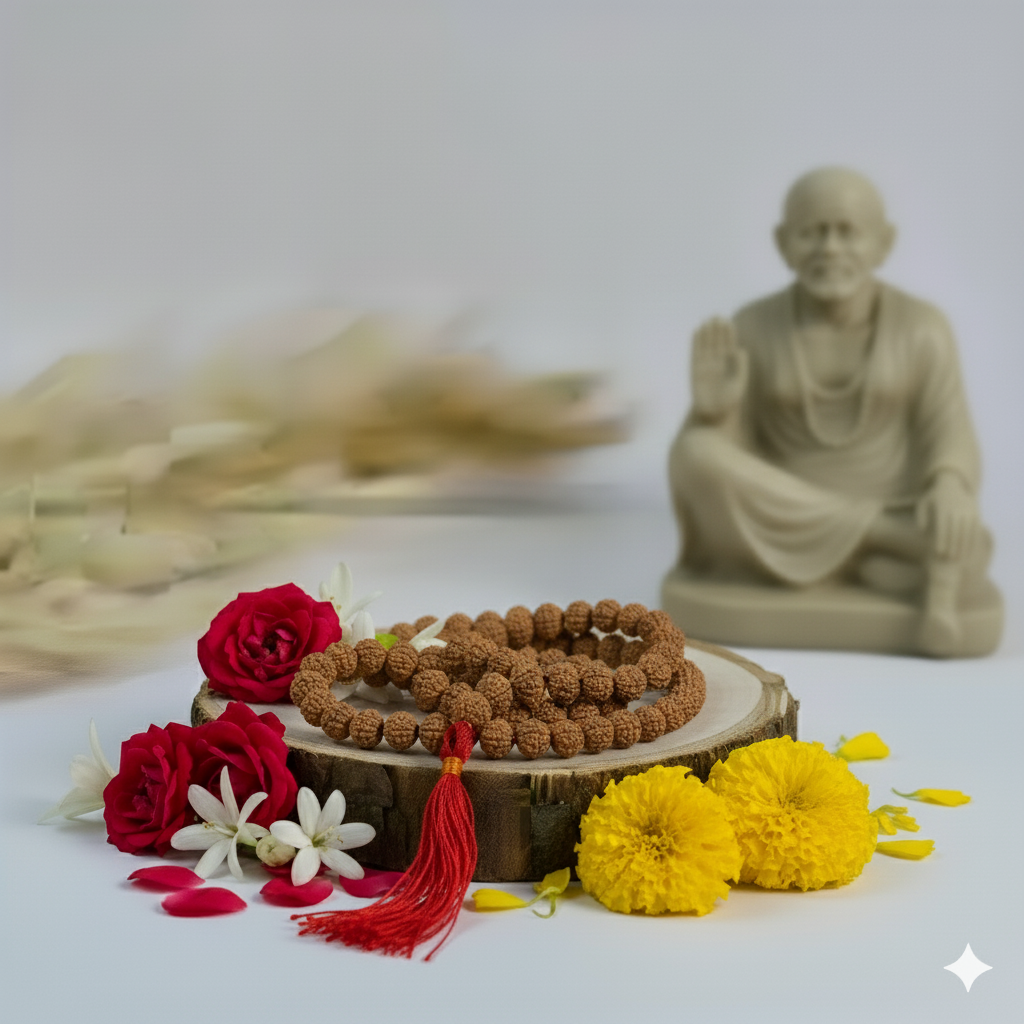 5 Mukhi Rudraksha Mala with Sai Baba’s Blessings